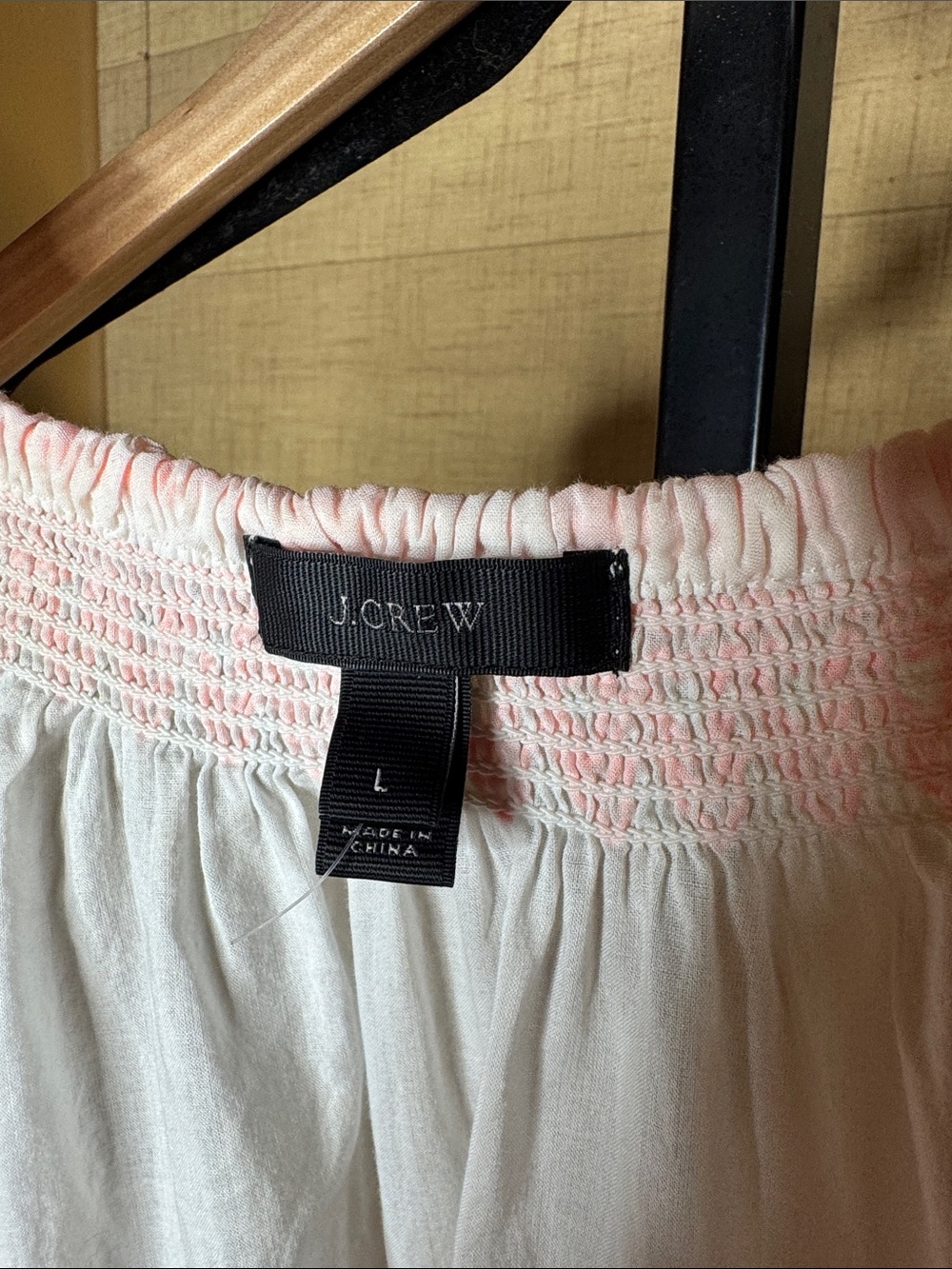 J.Crew White Neon Orange Embroidered Cotton Tunic Mini Dress Size Large - Picture 3 of 7
